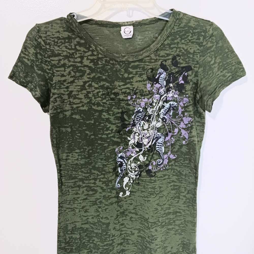 Vintage Emi sportswear graphic top, size medium, color Tennessee green,